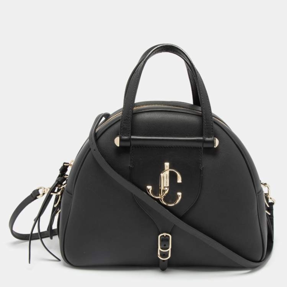 Jimmy Choo Black Leather Medium Varenne Bowler Bag